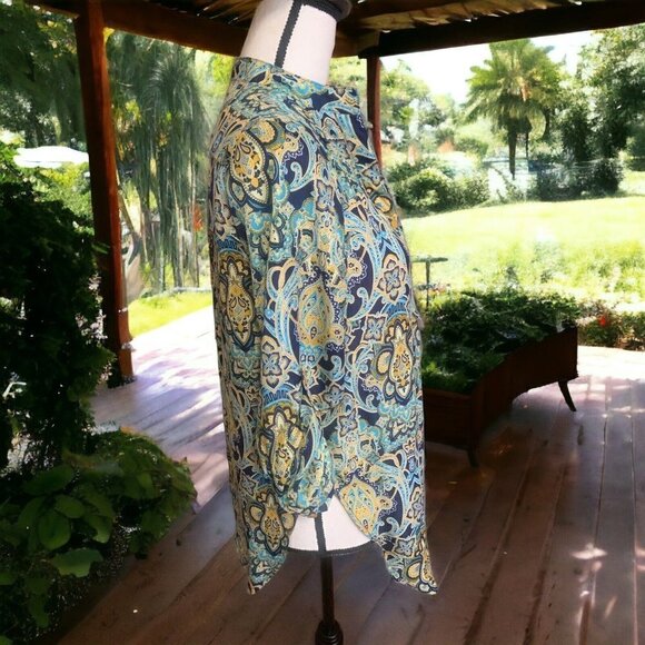 Love Tree Womens Tunic Blouse Size S Multi Colored Paisley Boho Print - Picture 6 of 16